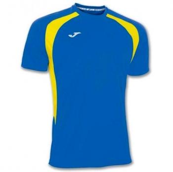 Joma 100014.709 - Camiseta de equipación de manga corta para hombre, color azul royal / amarillo, talla XS