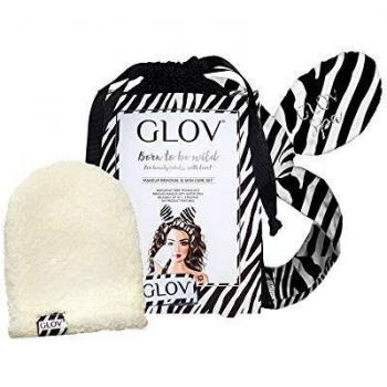 Guante Desmaquillante Cara Limpieza Facial y Desmaquillante Facial Guante Toalla Desmaquillante Diadema de Maquillaje Cinta de Cabeza Cosméticos Cinta Rizo Pelo Banda para Maquillaje Conjunto 2 en 1