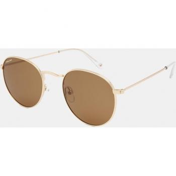 Polar Michigan/S Round Metal Sunglasses for Men with Polarized Lenses in Gold