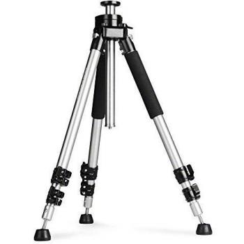 Trípode de Aluminio Mantona Basic Fortis 161S - Altura Ajustable de 35 a 161 cm, Capacidad de Carga 10 kg, Peso 3,02 kg, Estable y Funcional