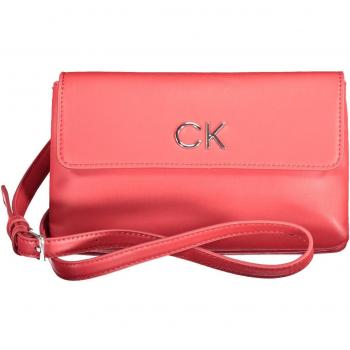Calvin Klein Red Crossbody Shoulder Bag with Zip Closure - One Size
