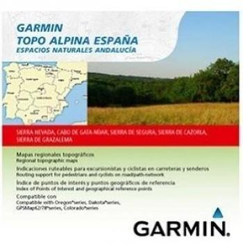 Garmin Topo Alpina España - Mapas para GPS, cobertura geográfica, espacios naturales de Andalucía