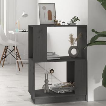 Librería/Partición Gris 51x25x70 cm Madera maciza de pino