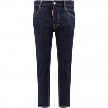 DSQUARED2 Slim-fit Jeans for Men, Blue, Size 48, Cotton with Logo Patch