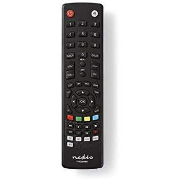 NEDIS Mando a Distancia Universal Control Remoto Universal | Preprogramado | Número de Dispositivos: 1 | Botón de guía de TV/Botones de Memoria | Infrarrojo | Negro Negro