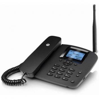 Teléfono Fijo Motorola FW200L GSM con SIM 2G y Pantalla LCD Negra
