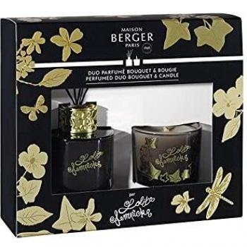 Lolita Lempicka Duo Mini II Black Edition de Lampe Berger Paris - Difusor de fragancia, incluye dos recargas de 200 ml cada una, diseño elegante en color negro, aroma dulce y floral, ideal para ambientar espacios