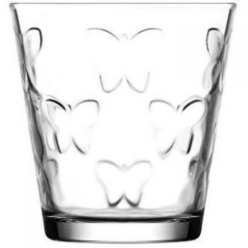 Kelebek 62459 Vaso, Transparente, 255 cc, Set de 6