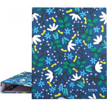 Carpeta A4 Forrada 4 Anillas 25 mm EC24 Blue Garden
