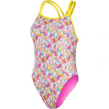 Bañador de mujer Speedo Allover Digital Starback 1Pc, color naranja, talla 32, diseño en rosa y azul