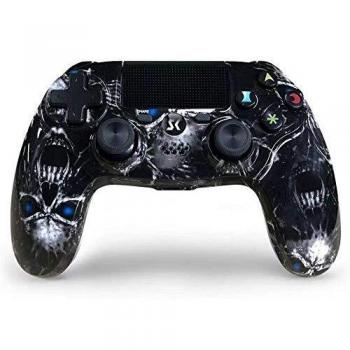 Mandos PS4 Inalambricos, Controlador PS4 Inalámbrico Dual Shock Gamepad de Doble Vibración SIX-AXIS con Touch Pad y Conector de Audio para PlayStation 4 / PS3 / PC