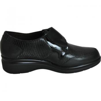 Zapato Pitillos 5314 Blucher de Piel para Mujer con Plantilla Extraíble en Color Negro Talla 37