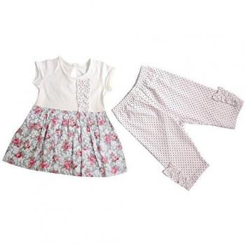 Aikobaby Toddler baby short sleeve floral print 2pcs set children's short play top and pants