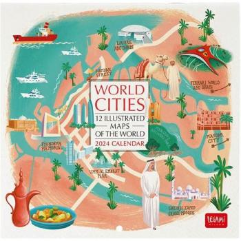 Calendario de pared Legami 18X18 2024 World Cities