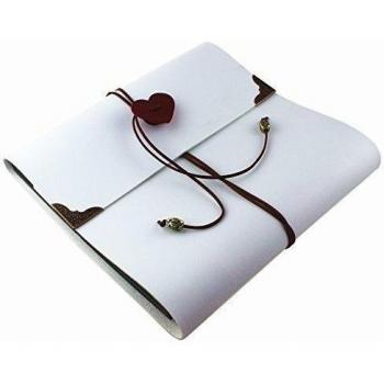 BRILA® Álbum de fotos, Premium DIY álbum, piel Cover Memo boda weiße