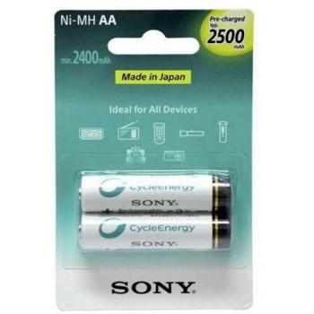 Sony NHAAB2E - Blister 2 pilas recargables de Ni-Mh, AA, 1.2V, 2.500 mAH