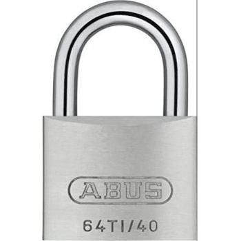 Abus 64TI/20HB20 KA6205 - Candado Titalium de 20mm arco largo llaves iguales