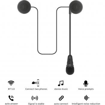 Auriculares Inalámbricos M8 para Casco de Motocicleta con Bluetooth 5.0, Estéreo, Micrófono y Cancelación de Ruido