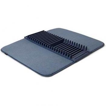 Tapete Escurridor de Platos Plegable en Microfibra Udry Azul 61x46cm