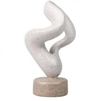 Figura Decorativa Abstracta de Resina Alta Calidad 14x14x28 cm