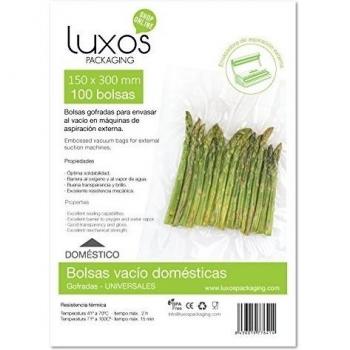 Luxos Packaging 330748 00 - Bolsa de vacío gofrada, 15 x 30 cm, 100 unidades
