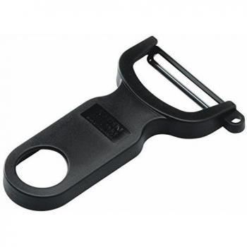 KUHN RIKON Pelador de Fruta y verdura Swiss, 10.7 cm, Negro, Plastic