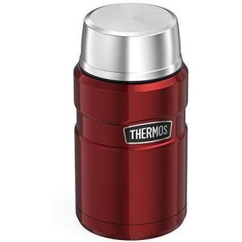 Termo Comida King 710ml Acero Inoxidable Rojo Aislante al Vacío
