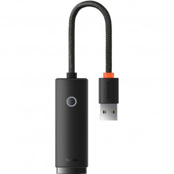 Adaptador Ethernet Baseus Lite Series USB-A para Porta LAN RJ45 (100Mbps) Negro