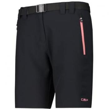 Cmp Pantalones Cortos Bermuda Mujer Gris 3t51146, Negro (36), Stretch Negro Rosa Claro (XS)