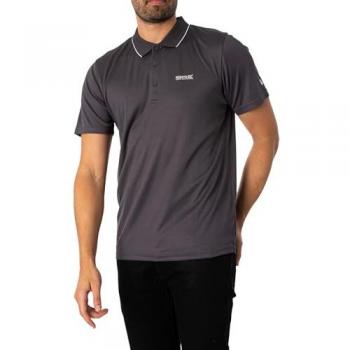 Regatta Maverik V Quick-Dry Short Sleeve Polo Shirt for Men - Seal Grey - Size S
