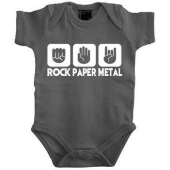 Touchlines Baby Body Stein Papier Rock - Heavy Metal - Chaqueta de deporte para bebé niña, color gris oscuro, talla 9 meses