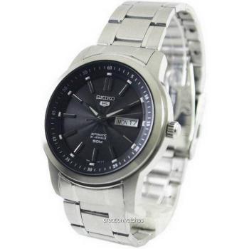 Reloj Seiko 5 Automático Hombre, Doble Calendario, 43mm de Diámetro, Correa y Dial de Acero Inoxidable, Resistente Al Agua 5ATM