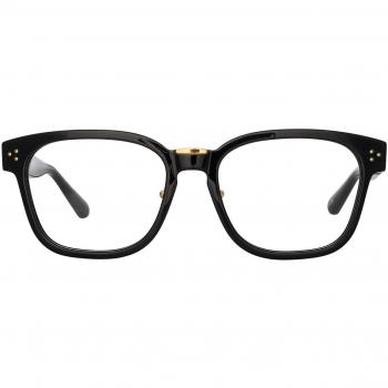 Linda Farrow STEFFEN LFL1402A Asian Fit C1 Men's Eyeglasses Black Size 56 - Blue Light Block Available