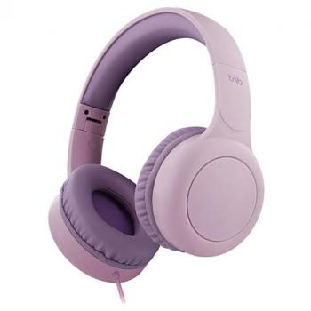 Auriculares Supraaurales con Cable USB-C, Almohadillas de Espuma, Diadema Acolchada, Micrófono Integrado y Controles en el Cable - Color Rosa