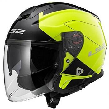 LS2 305212054XXS OF521 Casco Infinity Beyond Negro Hi, Color Vis Amarillo, Tamaño XXS