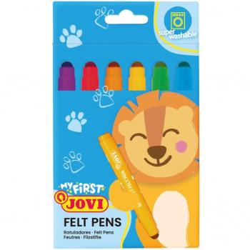 Estuche de 6 rotuladores Jovi My First Pen en colores surtidos