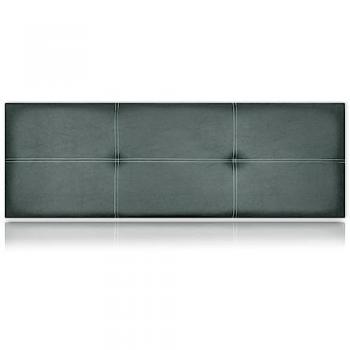 Cabecero Poseidón Tapizado en Polipiel Gris Ceniza 100x50cm