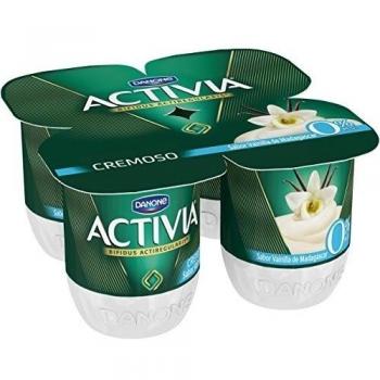 Activia Cremoso Sabor Vainilla 0% M.G. 4x120 g