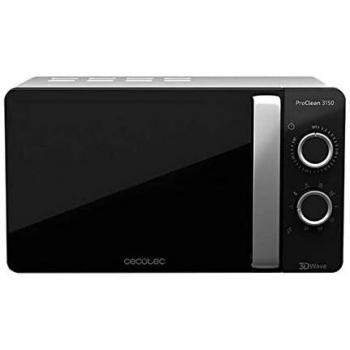 Microondas plateado con Grill y revestimiento Ready2Clean Tecnología 3DWave, input 1150 W, output 700 W y Grill 800 W. 20 l, diseño elegante con Puerta FullCrystal. 9 niveles. ProClean 3150