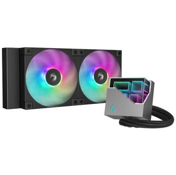 Disipador líquido Deepcool LT360 ARGB Black - Radiador de 360 mm, iluminación RGB direccionable, bomba silenciosa, ventiladores de alto rendimiento, compatibilidad con múltiples sockets de CPU