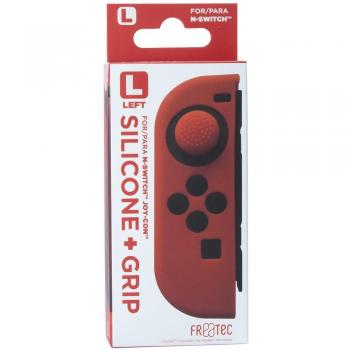 FR-TEC Funda de Silicona y Grip Izquierdo Rojo para Joy-Con Nintendo Switch