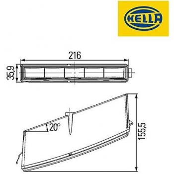 Luz Diurna LED HELLA 2PT 010 043-011 (12V, 5 Diodos, Izquierda, Color Lente: Transparente, Color LED: Blanco)