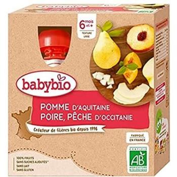 Babybio Mes Fruits Manz-Pera-Meloc 4 X 90G