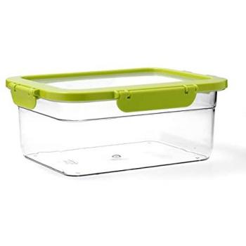 Recipiente Hermético Plástico Quid Samba 2,2L Verde - Apilable, Extra fuerte, 100% hermético, 100% higiénico, Libre de BPA, Plástico reciclable