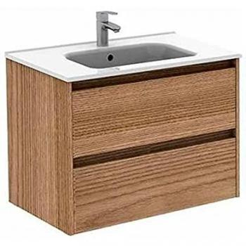 ROYO Sansa Mueble+Lavabo 2 Cajones Nogal - Medida: 80 CMS