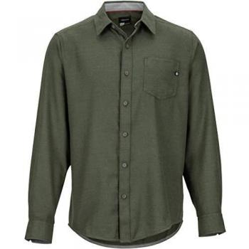Marmot Hobson Midweight Flannel LS Camiseta de Manga Larga para Hombre, Hombre, 44540-4872-4-M, Rosin Green Heather, Medium
