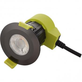 Foco empotrable LED regulable Bazi Chrome negro 9 cm, 800 lm, 4000 K, IP65, ángulo de haz de 38 grados