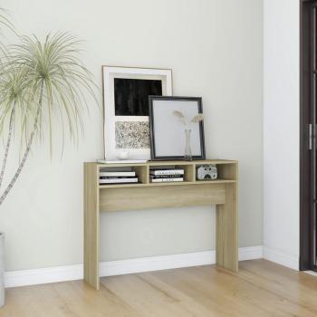 Mesa consola de roble Sonoma 105x30x80 cm madera multicapa