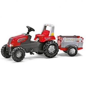 Rolly Toys Junior RT - Tractor a pedales con remolque