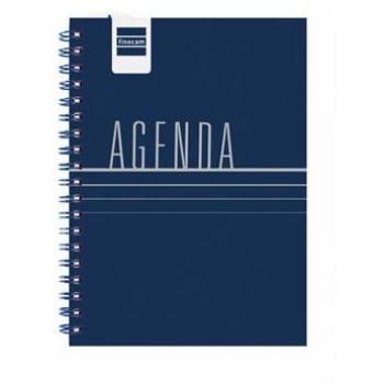 Agenda escolar 2022-2023 mini institut 1/8 semana vista horizontal lisa azul finocam 532261923
